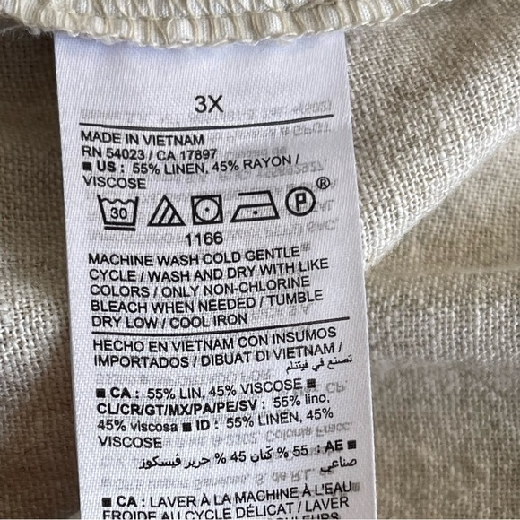 Old Navy Women’s High Waisted Linen Blend Utility Shorts Plus Size 3X Pull On - Picture 9 of 9